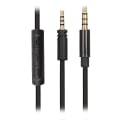 Miniatyrbillede 1 af 4: 1,8 m kabel til Sennheiser Momentum 2.0 med lydstyrkekontrol og mikrofon - Inline ledning - Sort