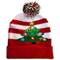 Miniatyrbillede 1 af 5: Led Julehue,,jule Led Strikket Lys Up Hat Unisex Vinter Beanie Sweater Cap B