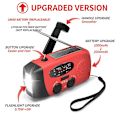 Pikkukuva 2 / 5: Hätäaurinkoradio käsikammen sääradio LED-taskulampulla puhelimen power Red