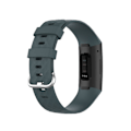 Miniatyrbild 4 av 4: 18 mm silverfärgat spänne TPU-armband för Fitbit Charge 4 / Charge 3 SE, storlek: L Rock Teal