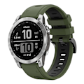 Miniatyrbild 1 av 4: Tvåfärgat silikonarmband för Garmin Instinct 2 Solar Army Green Black