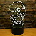 Miniatyrbild 2 av 5: 3D nattlampa LED-lampa zodiak prydnader dekoration akryl kreativ liten bordslampa sänglampa kreativ present rabbit Black base remote control