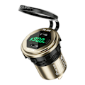 Miniatyrbilde 1 av 5: Metall 90w Dual Type C Usb C Pd Rask Billader Med Spenning/Strøm Display Gold 8