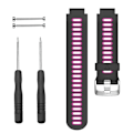 Miniatyrbillede 2 af 3: To-farvet silikoneurrem til Garmin Forerunner 735 XT (sort + gul) Black   Rose Red