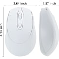 Miniatyrbillede 5 af 5: Bluetooth 5.2 & 2.4G Bærbar Optisk Mus Med Usb-Modtager, 3 Justerbare Dpi (Hvid)