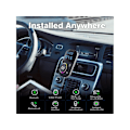 Miniatyrbillede 3 af 3: Bil Bluetooth Transmitter FM Transmitter Understøtter Håndfri/Qc3.0&PD Hurtig Oplader/Ambient Lys/Selvklæbende Base&Clip Med