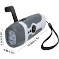 Pikkukuva 5 / 5: Mini 3 Led käsikammennettava taskulamppu kannettava FM-radio, harmaa
