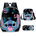 Miniatyrbilde 2 av 2: Lilo og Stitch Ryggsekk Gutter Jenter Tredelt Skolesekk Pattern 7