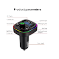 Pikkukuva 2 / 2: Langaton Bluetooth Auto FM Radiolähetin Adapteri Handsfree-puheluilla Laturi 2 USB 1 Type-C PD ja QC 3.0 Porttia