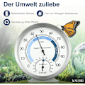 Miniatyrbillede 3 af 5: Indendørs analogt hygrometer termometer - højkvalitets rustfrit stål fugtmåler og rumtermometer til pålidelig og komfortabel