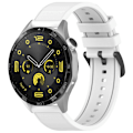 Pikkukuva 4 / 5: Huawei Watch GT 4 / Garmin Venu 2 -älykellolle 22 mm:n pehmeä silikoniranneke White