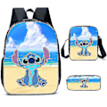 Miniatyrbilde 2 av 2: Lilo og Stitch Ryggsekk Gutter Jenter Tredelt Skolesekk Pattern 8