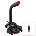 Miniatyrbillede 1 af 5: Gk Desktop 3,5 mm stik Dual Mic kondensatormikrofon Red