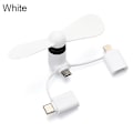 Miniatyrbillede 1 af 5: 3 i 1 rejse bærbar mobiltelefon mini blæser køler til Android Type-c Micro Usb C til Ipad Iphone 5 6 6s 7 Plus 8 X Xs white