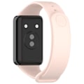Miniatyrbilde 1 av 5: For Honor Band 9 Watch Band Soft TPU Justerbar Wrist Strap - Mørkegrønn Light Pink