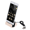 Miniatyrbillede 2 af 5: Type-c hurtigopladningsdockstation Desktop Usb C 3.1 Docking-oplader med kabel til Huawei P9 Plus til Smart Cell Phone Silver