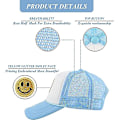 Pikkukuva 4 / 5: Unisex baseball cap Smiley, keltainen kimalteleva smiley brodeerattu kuorma-autohattu black