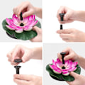 Pikkukuva 3 / 5: Lotus-suihkulähdepumppu kelluva koriste, sopii puutarhaan, lintukylpyyn, vesiaiheeseen, akvaarioon (2,5 W)