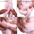 Miniatyrbilde 3 av 5: Babysengpute, Håndlaget Myk Flettet 3-trådspute (Oransje Gul, 2M)