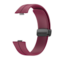 Miniatyrbilde 3 av 4: For Huawei Watch Fit 3 Silikonrem med magnetisk foldespenne Wine Red
