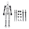 Miniatyrbilde 1 av 5: T13 Action Figure Titan 13 Action Figure Robot Action Figure3D Printed Action Black Transparent