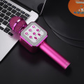 Miniatyrbilde 4 av 5: Bluetooth trådløs mikrofon LED-lys Håndholdt Karaoke ABS lydmikrofon for KTV Red
