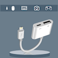 Miniatyrbillede 3 af 4: Kompakt Lightning Charge Adapter til IPhone/iPad Lightning til USB - Hvid