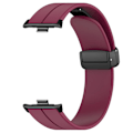 Miniatyrbillede 2 af 3: Silikone urrem til Xiaomi Smart Band 8 Pro, med magnetisk foldelås Wine Red