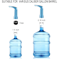 Miniatyrbillede 2 af 5: Elektrisk drikkevandspumpe til 5-gallon spande, 2.16\" og 1.5\" diameter flasker (Blå)