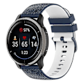 Miniatyrbilde 1 av 5: Klokkestropper for Garmin Vivoactive 4/Garmin Forerunner 255 klokkebånd Grid Texture erstatningsklokke Navy Blue White B Garmin Forerunner 255