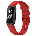 Miniatyrbillede 5 af 5: Til Fitbit Inspire 3 Solid Silikonurrem, Rem til håndled med spændespænde, størrelse: L Red, Red F Fitbit Inspire 3