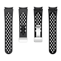 Miniatyrbillede 4 af 5: KLB-SSCXKGJ-002 Til Samsung Galaxy Watch4 / Watch 5 Pro / Watch6 Rem med Magnetisk Sølvspænde Coal Black Silver Buckle