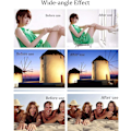 Miniatyrbillede 4 af 5: 3 i 1 Mobiltelefon Kamera Linse Kit Vidvinkel Makro Fisheye Linse Til Smartphones Iphone Android Sort