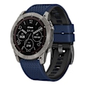 Miniatyrbilde 4 av 5: Dot Texture Silikonbånd for Garmin Tactix 7 Pro / Fenix 7x / 6x Pro / 5x Plus, 26mm tofarget klokkestropp Sapphire Black