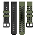 Pikkukuva 5 / 5: Samsungille, Huaweille, Huamille, Garminille, Polar-kellolle 22 mm:n ranneke, jossa useita pyöreitä reikiä Army Green Black H Garmin Forerunner 255