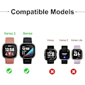 Miniatyrbild 2 av 4: Versa 3 / Sense Smart Watch Laddarkabel Kompatibel med Fitbit Sense & Fitbit Versa 3 Laddning av USB -sladd Tillbehör för Fitbit Versa 3/s 2 Pack