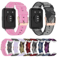 Miniatyrbild 2 av 5: För HuaweiWatch Fit 2 för Smart Watch Nylon Loop Strap Armband Andas handled Purple stripe