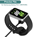 Miniatyrbillede 2 af 4: Oplader til Galaxy Fit 3 SM-R390, erstatnings-USB-opladerkabel til Samsung Galaxy Fit 3 Smart Watch (1,8ft/55cm) (sort) Black