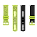 Miniatyrbilde 5 av 5: Klokkestropper for Garmin Vivoactive 4/Garmin Forerunner 255 klokkebånd Grid Texture erstatningsklokke Light Green Black H Garmin Forerunner 255