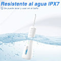 Miniatyrbillede 5 af 5: Oral Irrigator - 6 rengøringstilstande og 4 spidser, IPX7 vandtæt, 250 ml bærbar, sort