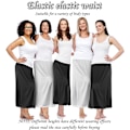 Miniatyrbillede 4 af 4: 2 stykker Halv Slip Blonde Lang Undernederdel Kvinder Satin Halv Slip Halv Slips Til Under Kjoler Slip