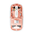 Miniatyrbilde 1 av 5: 2.4G transparent Bluetooth gamingmus, tre tilkoblingsmoduser, justerbar DPI (Rosa)