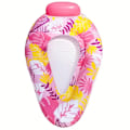 Miniatyrbilde 1 av 3: 1 Stk. PVC Vanndråpe Mesh Basseng Flytemadrass Med Enkelt Trykt Design (Rosa)