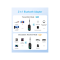 Miniatyrbillede 4 af 5: Bluetooth Transmitter Receiver, 3.5mm Jack til Bluetooth 5.3 Transmitter, 2 i 1 Bluetooth Adapter til Fly, Hovedtelefoner, TV, Fly