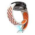 Miniatyrbillede 3 af 5: KLB-SSCXKGJ-002 Til Samsung Galaxy Watch4 / Watch 5 Pro / Watch6 Rem med Magnetisk Sølvspænde Starlight  Orange Silver Buckle