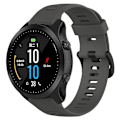 Miniatyrbillede 3 af 4: For Garmin Forerunner 945/ 935 Udskiftning Rem Stål Spænde Tekstureret Silikone Urrem Grey