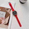 Miniatyrbillede 4 af 4: Til Garmin Venu 2 Plus/Samsung Galaxy Watch4 Watch Band 20mm Circle Design Udskiftningsrem Red, Red E Samsung Galaxy Watch A