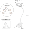 Pikkukuva 2 / 5: Led valoa lukeva Light-eye Protect Bed Yöpöytälamppu Gooseneck Clamp White