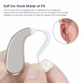 Miniatyrbillede 2 af 5: Høreapparater - Genopladelige digitale enkeltøre høreapparater egnet til ældre, ergonomisk design, sort