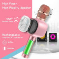 Pikkukuva 4 / 5: Langaton Bluetooth karaoke-mikrofoni, kannettava lasten karaokesoitin Rose Pink
